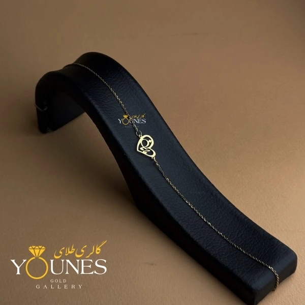 دستبند تمام طلا قلبی مامان